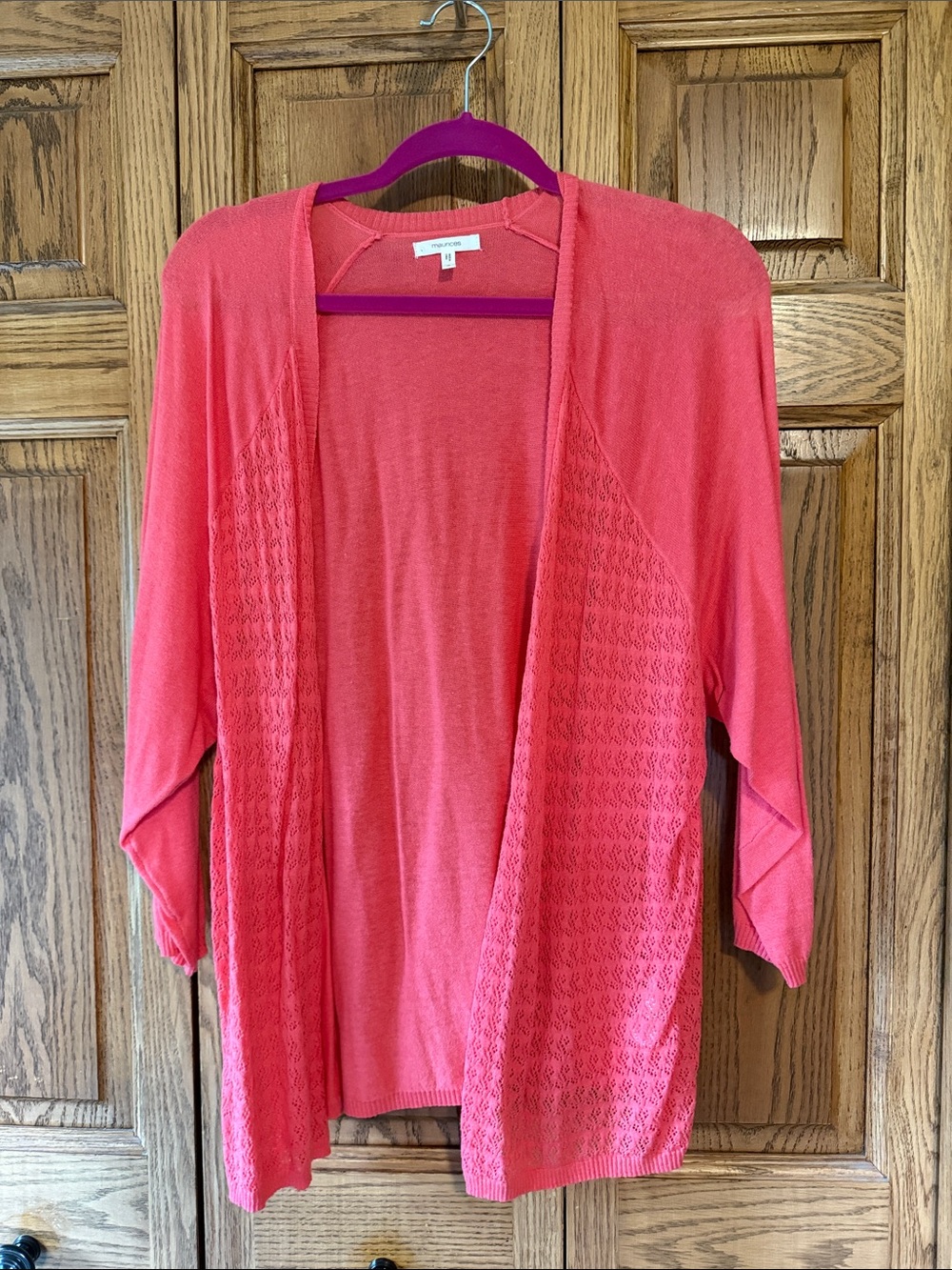 Maurices Coral Open-Front Lightweight Cardigan
